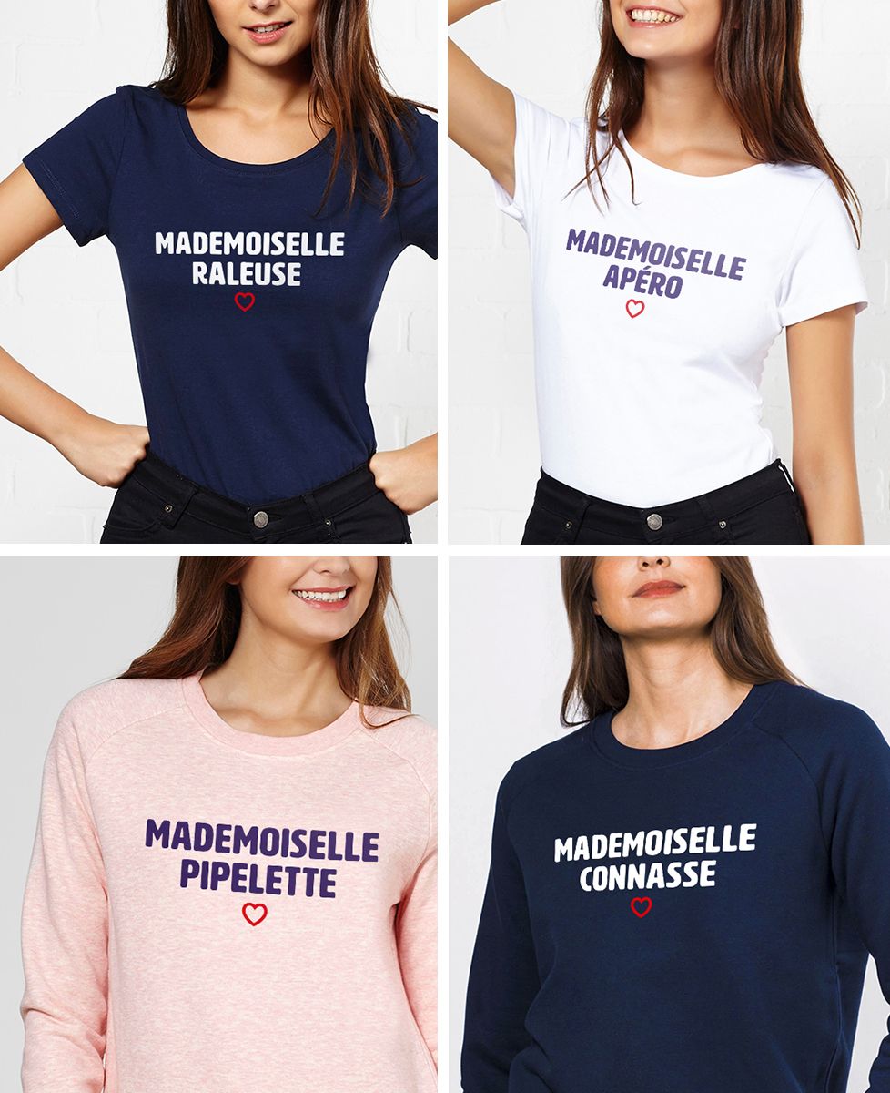 T-Shirt femme Mademoiselle personnalisé