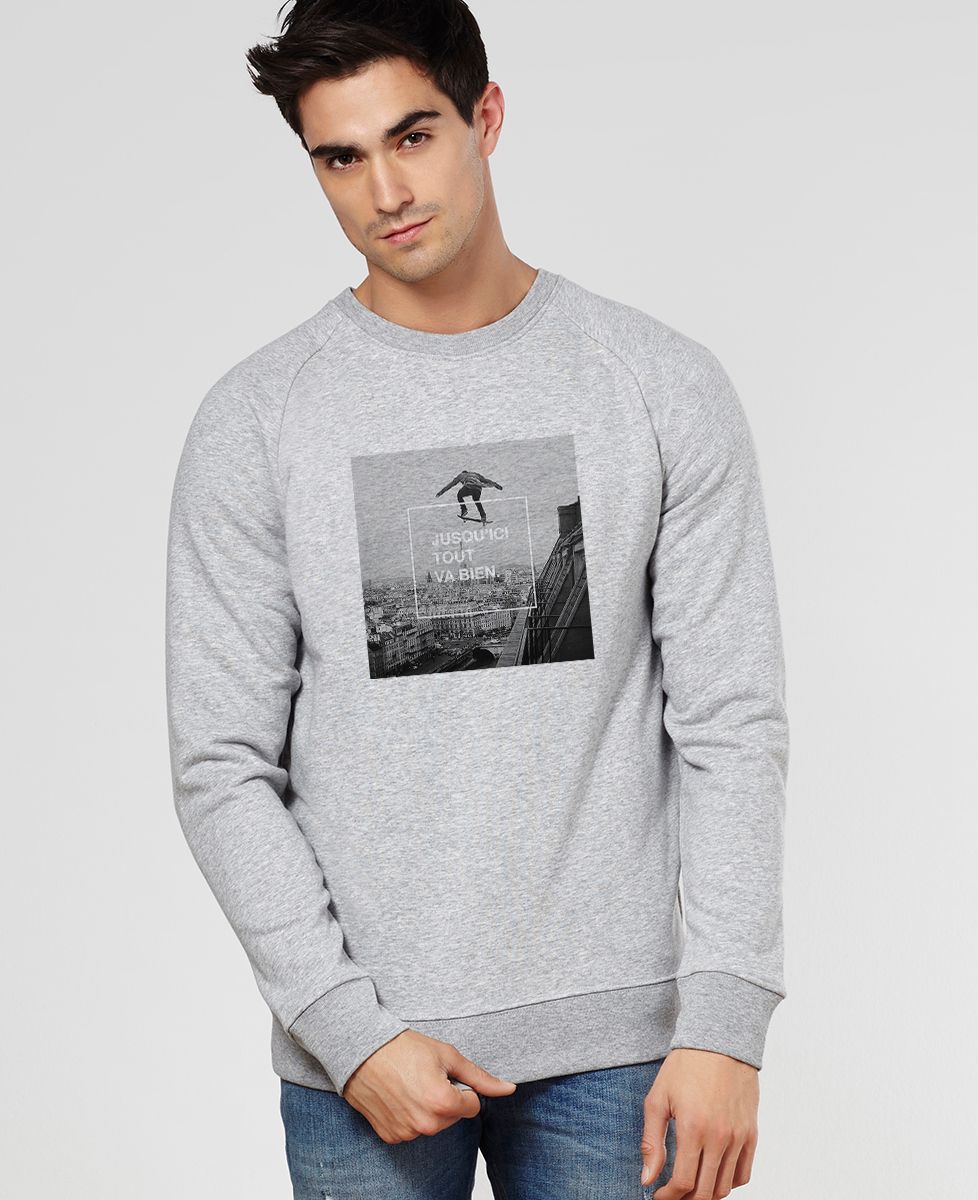Sweatshirt homme Jusqu'ici tout va bien - Sport