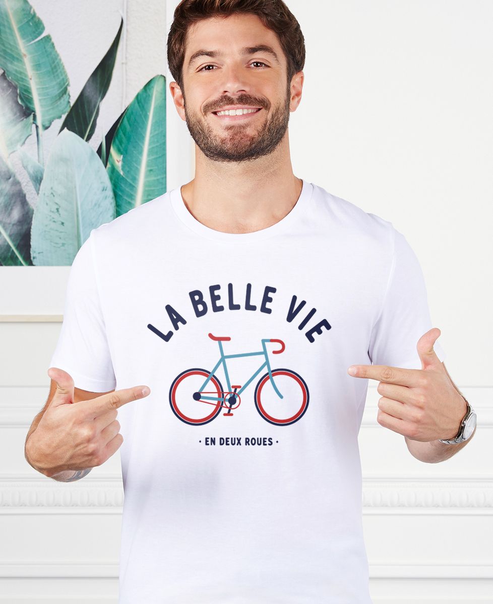 T-shirt homme La belle vie en deux roues - Sport, Vélo
