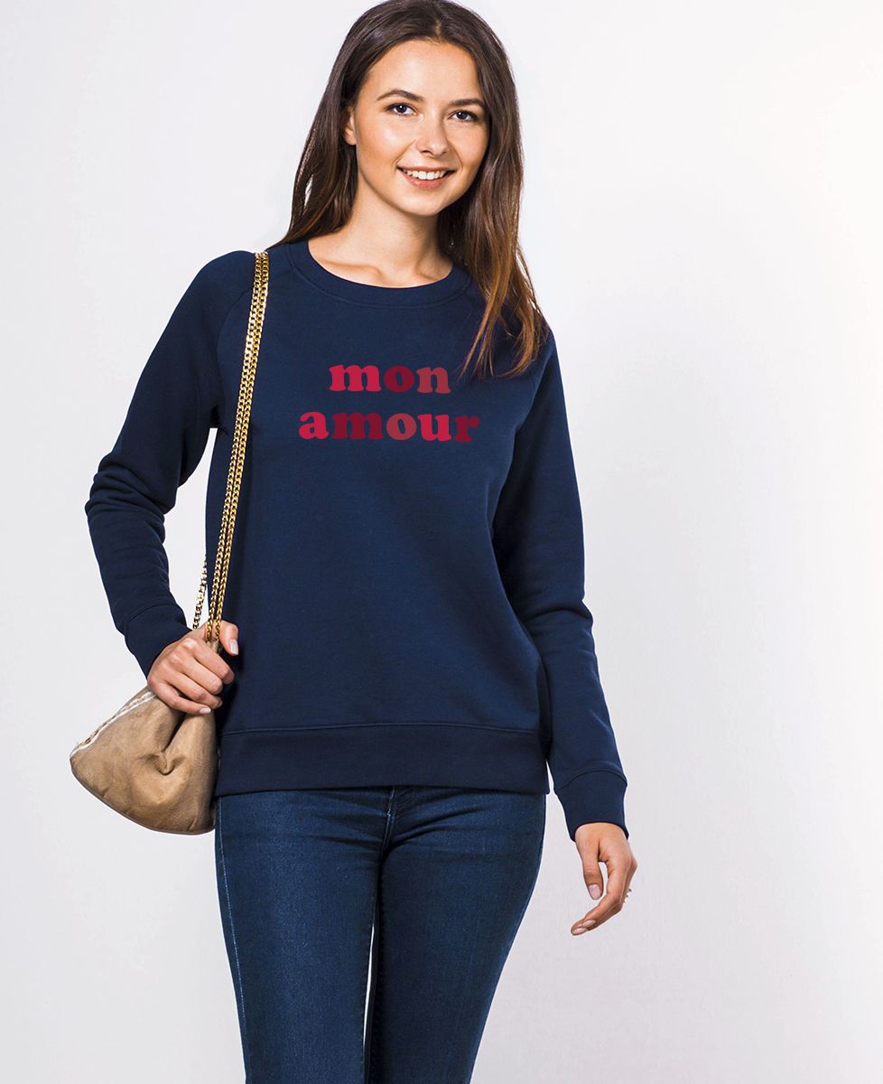 Sweatshirt femme Mon amour
