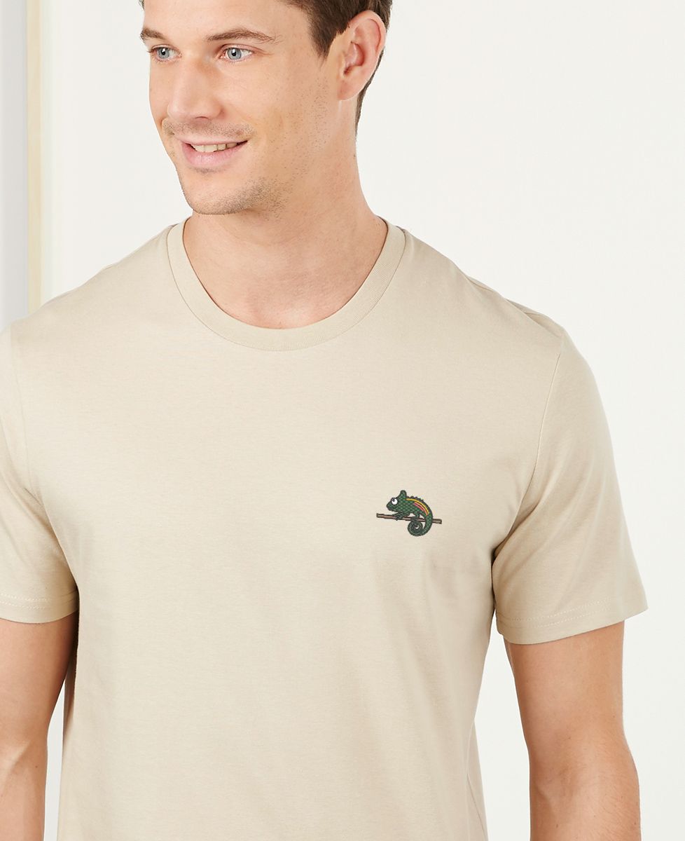 Men's T-Shirt Camelon (embroidered) - Animals
