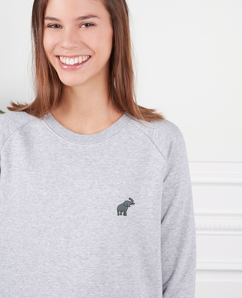 Sudadera de mujer Elefante (bordado) - Animales