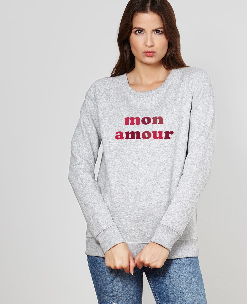 Sweatshirt femme Mon amour - Cadeaux Couple, Mariage