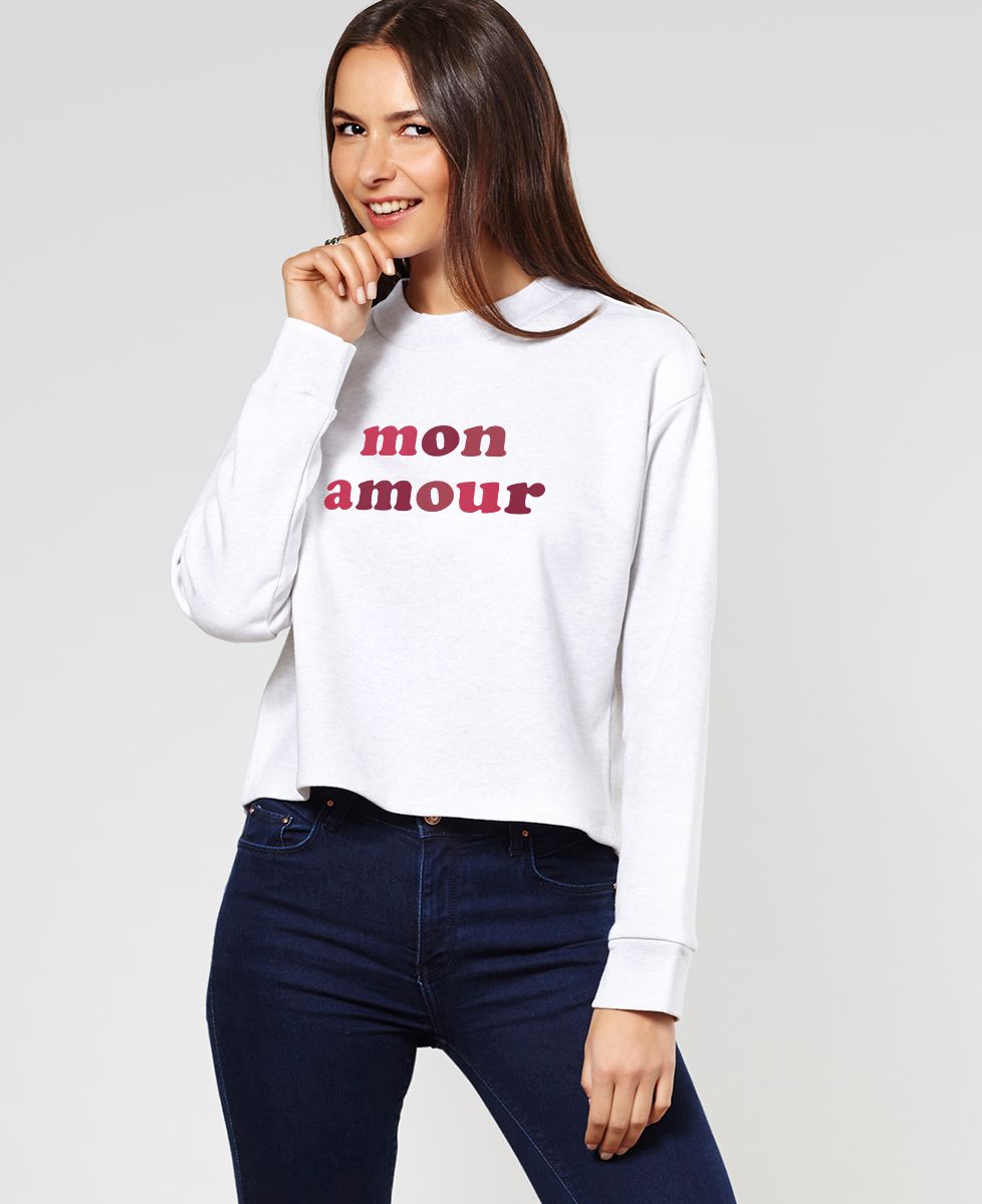 Sweatshirt femme Mon amour