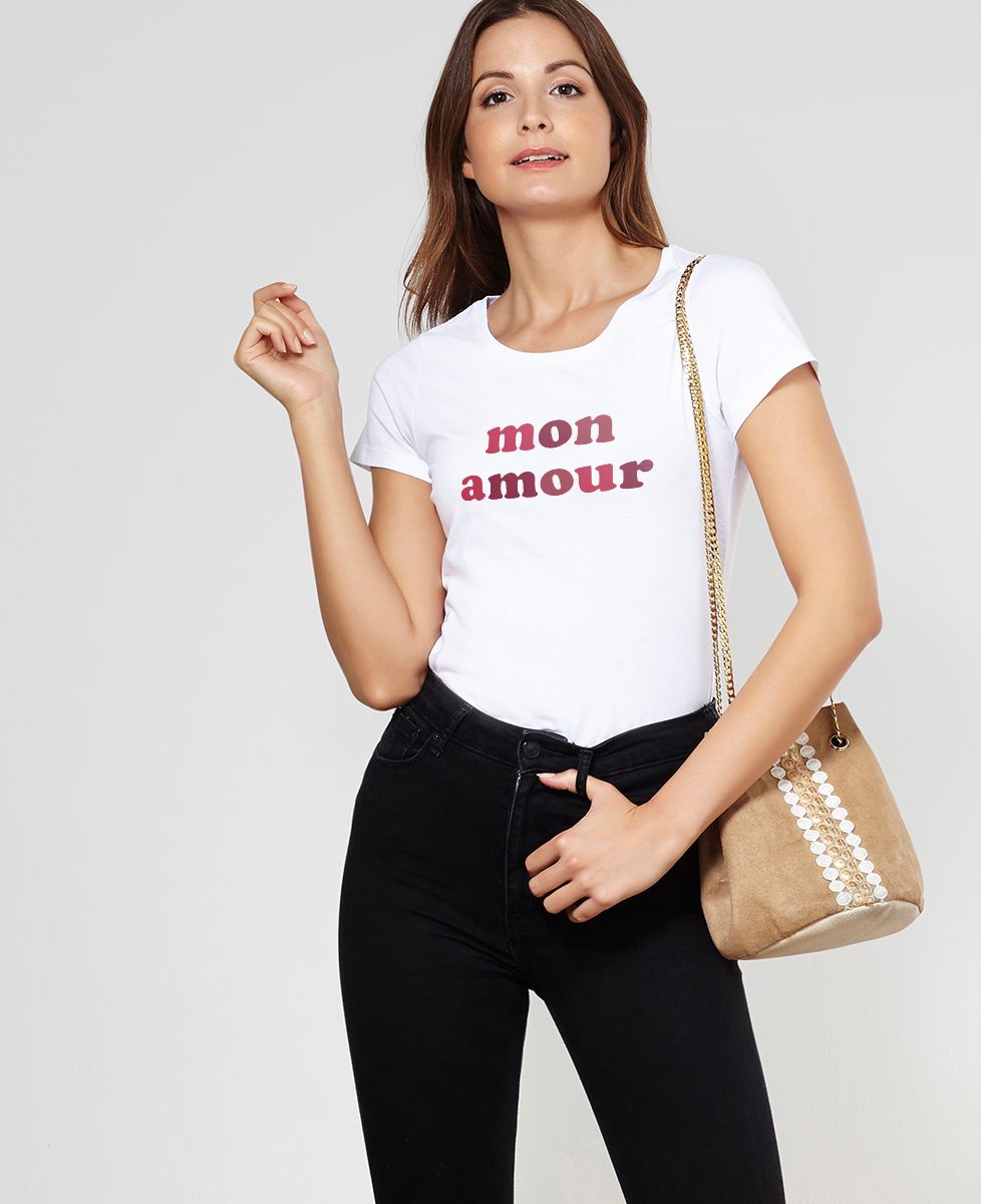 T-shirt femme Mon amour - Cadeaux Couple, Mariage