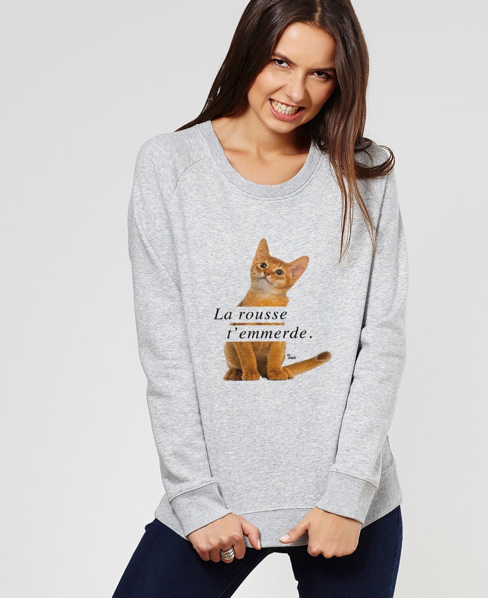 Sweatshirt femme La rousse t'emmerde
