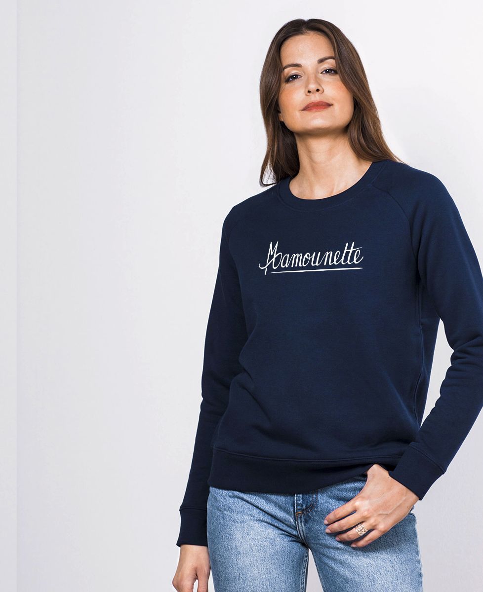 Sweatshirt femme Mamounette - Cadeaux Maman, Cadeaux Couple