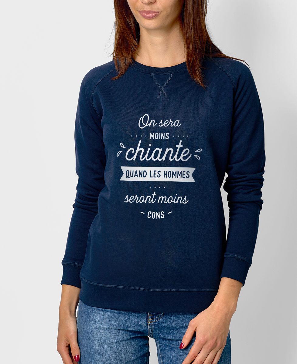 Sweatshirt femme On sera moins chiante