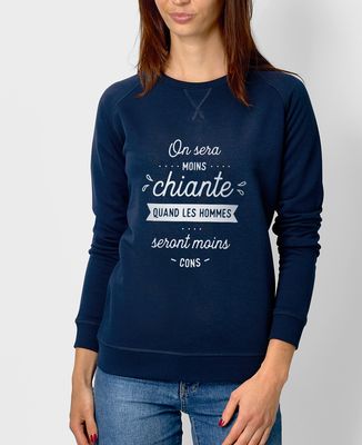 Sweatshirt femme On sera moins chiante