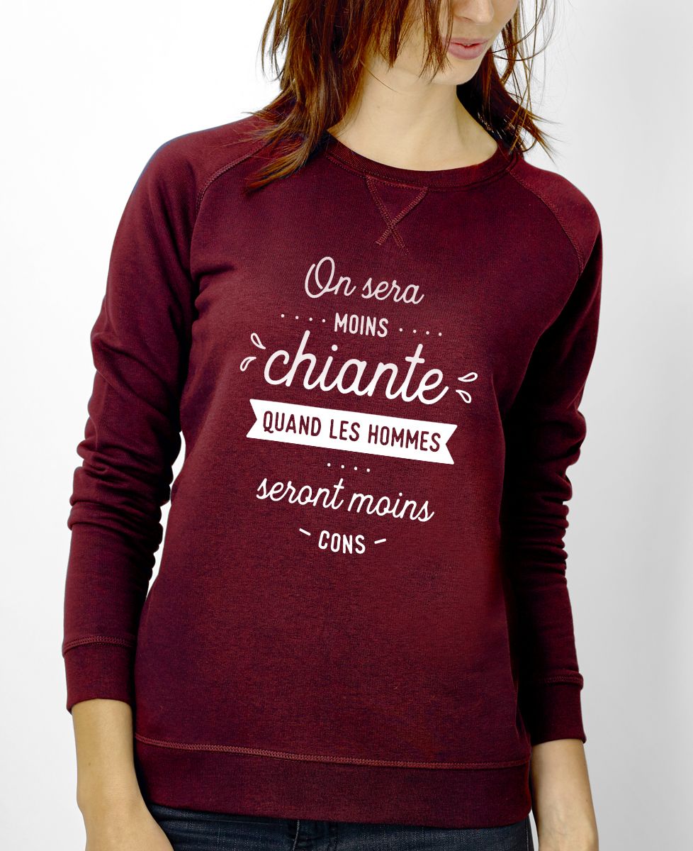 Sweatshirt femme On sera moins chiante
