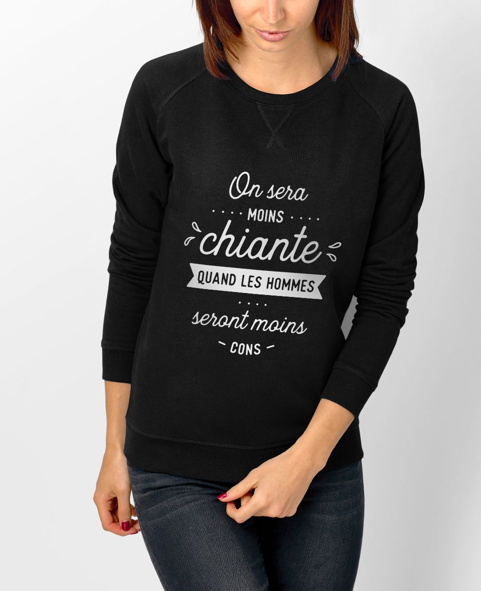 Sweatshirt femme On sera moins chiante