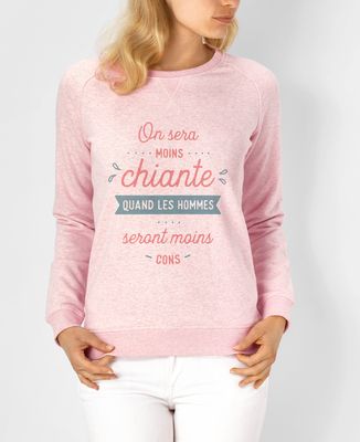 Sweatshirt femme On sera moins chiante