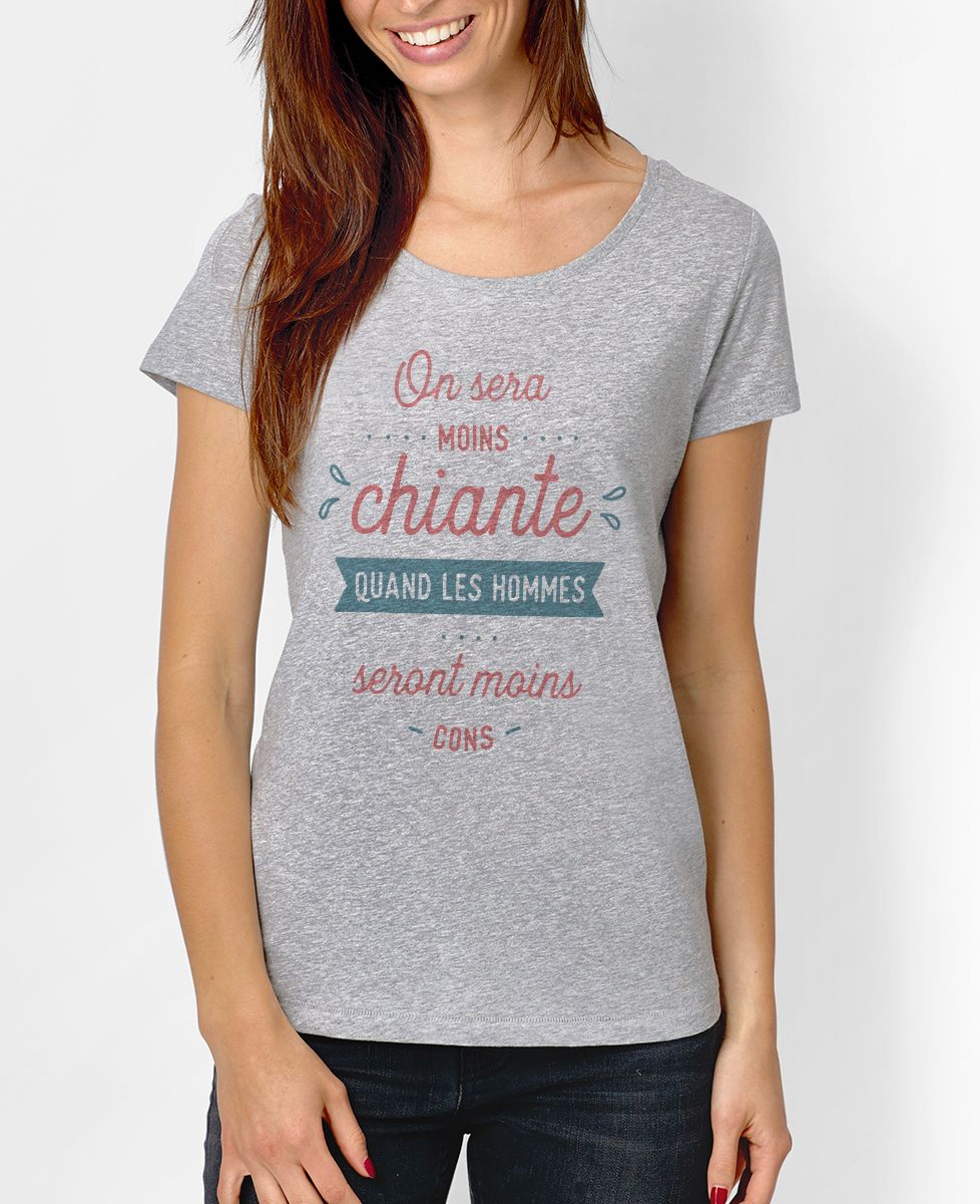T-shirt femme On sera moins chiante
