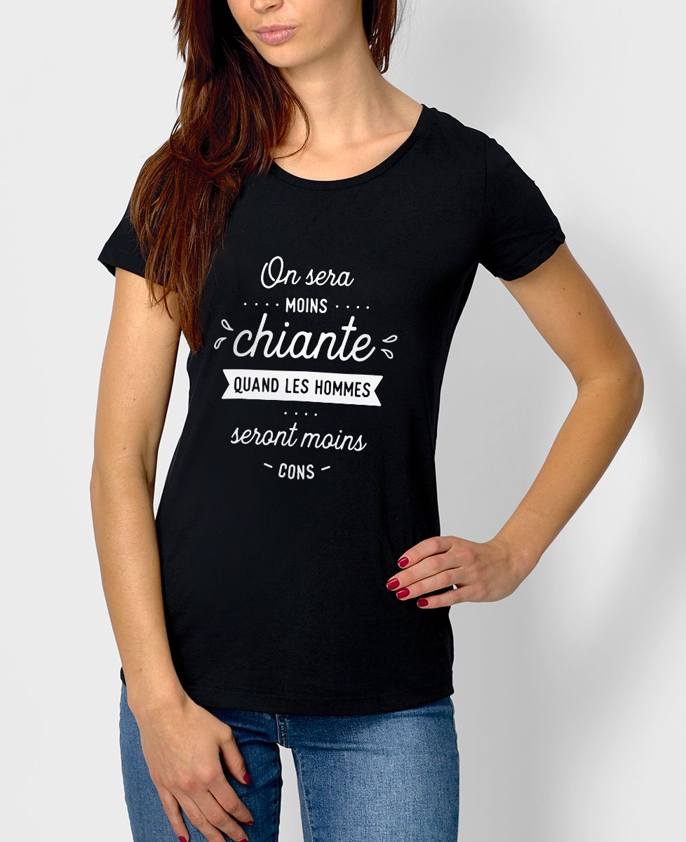 T-Shirt femme On sera moins chiante
