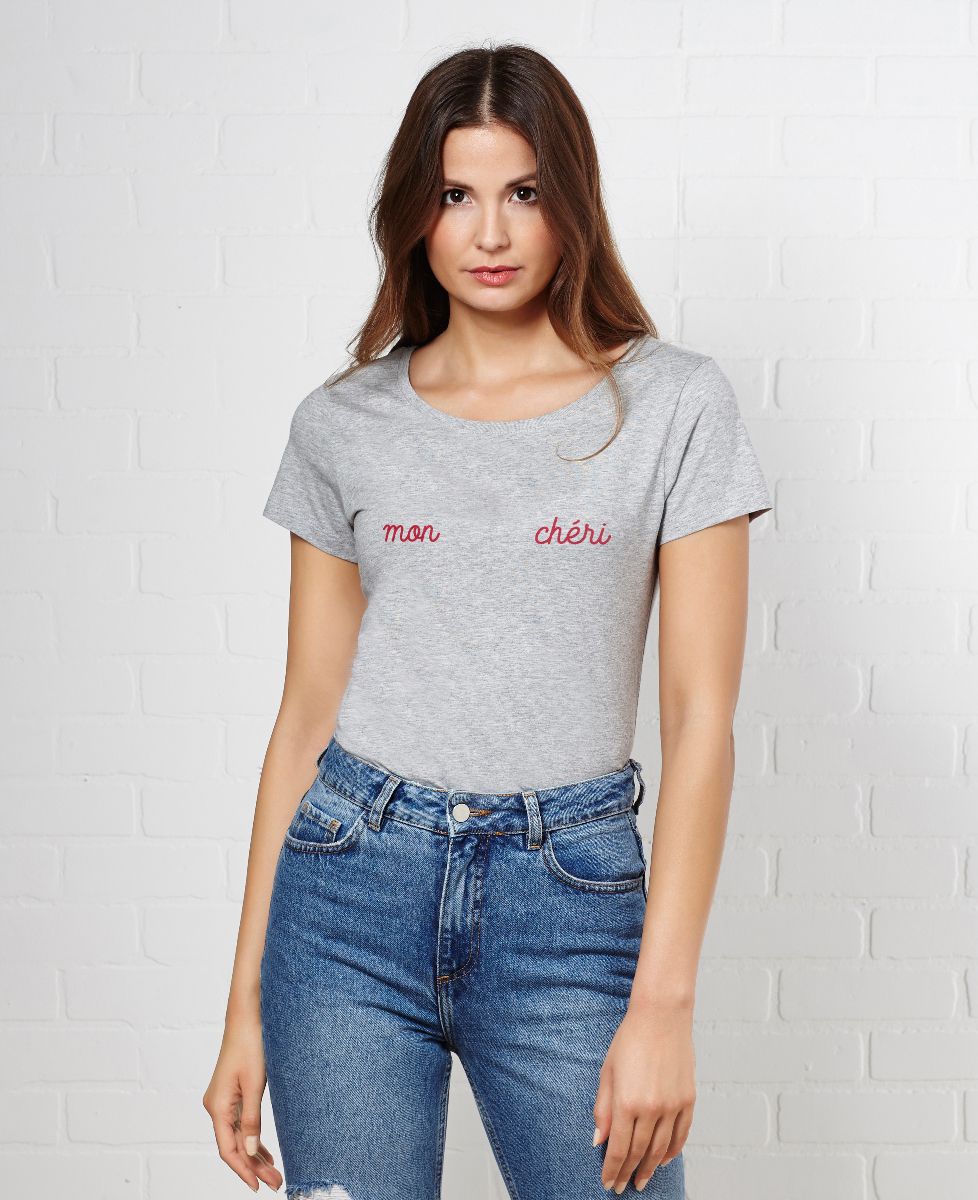 T-shirt femme Mon chéri - Cadeaux Couple, Mariage