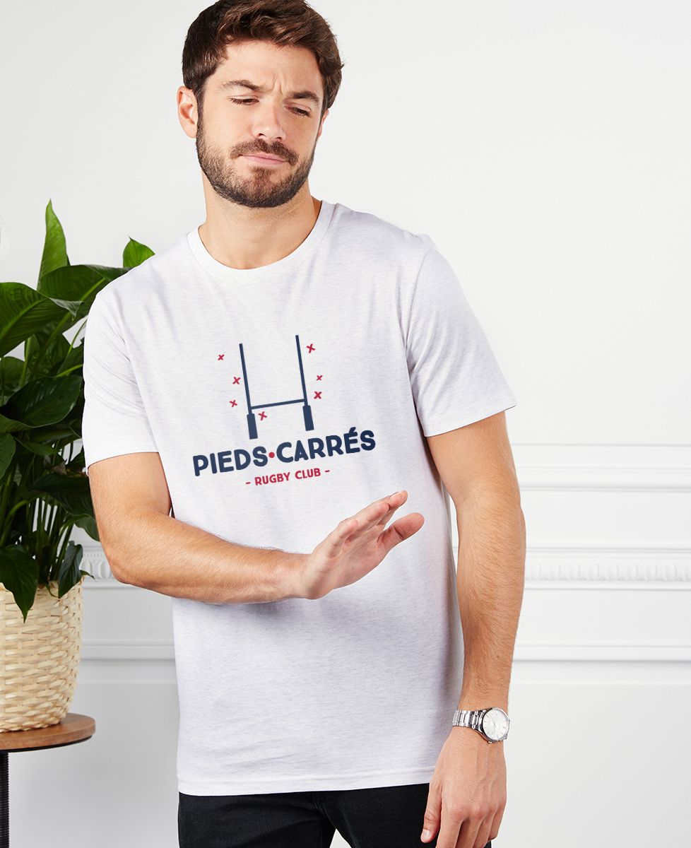 T-shirt Homme Barefoot Violet - Taille S, Coton Jersey, Col Rond, Motif Imprimé