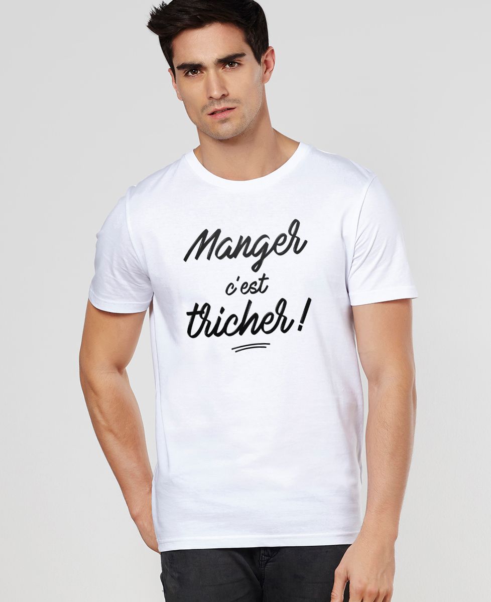 T-shirt homme Manger c'est tricher - Apéro