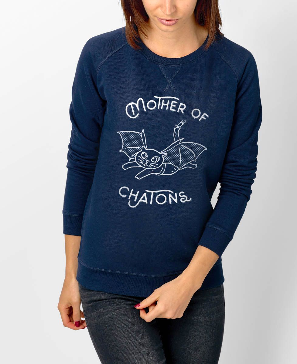 Sweatshirt femme Mother of chatons
