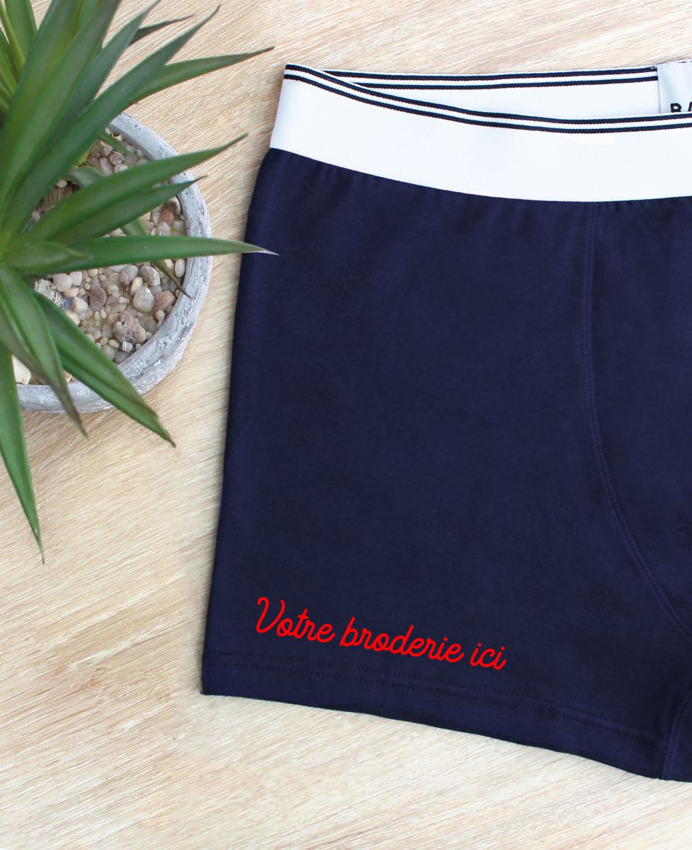 Boxer Message brodé personnalisé