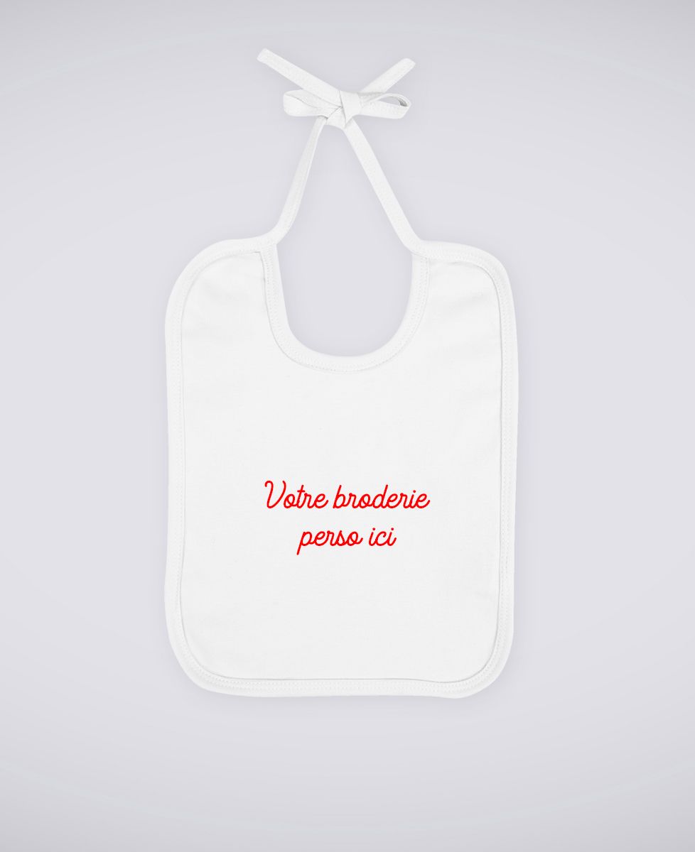 Bavoir à Broder 0-3 Mois - Toile Aïda 5.5 Pts/cm - Personnalisable Au Point De Croix - Cadeau Naissance Original