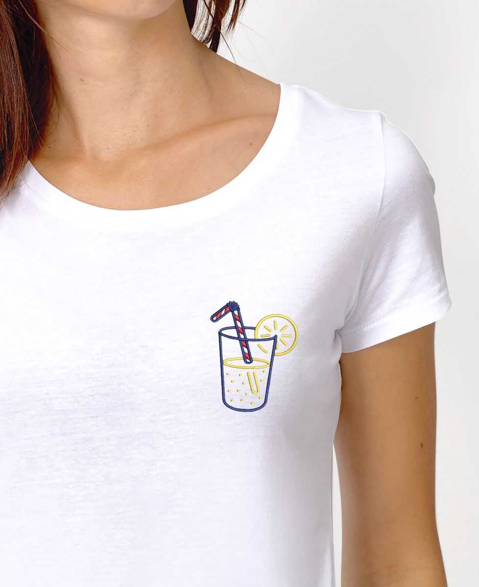 T-shirt femme Limonade brodé - Apéro