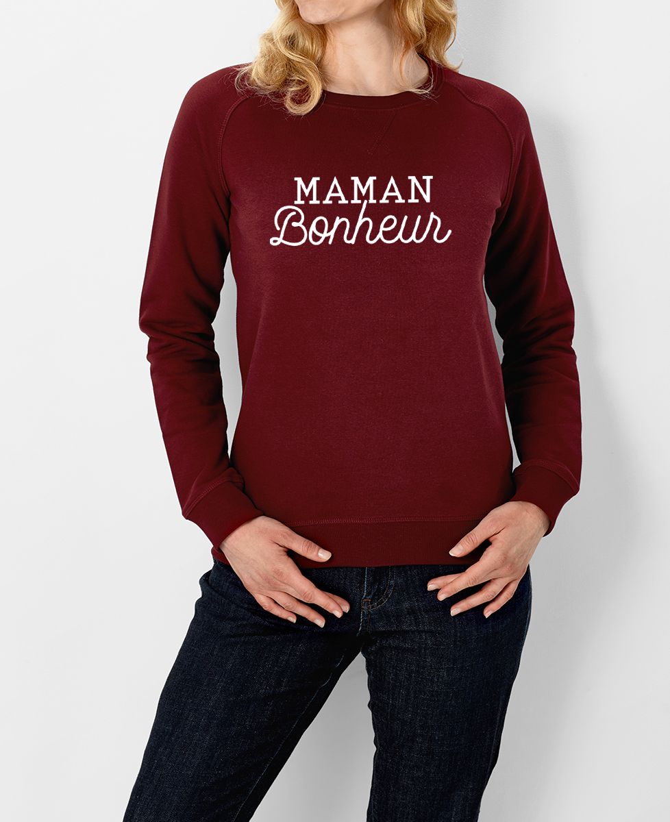 Sweatshirt femme Maman bonheur