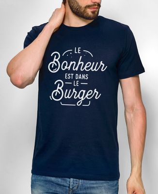 T-Shirt homme Le bonheur est dans le burger