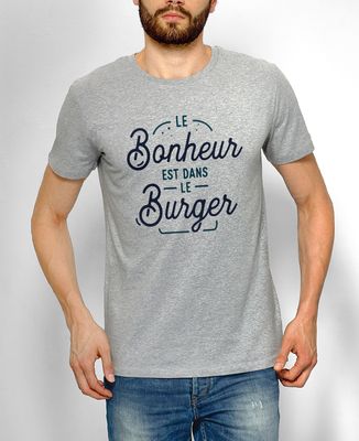 T-Shirt homme Le bonheur est dans le burger
