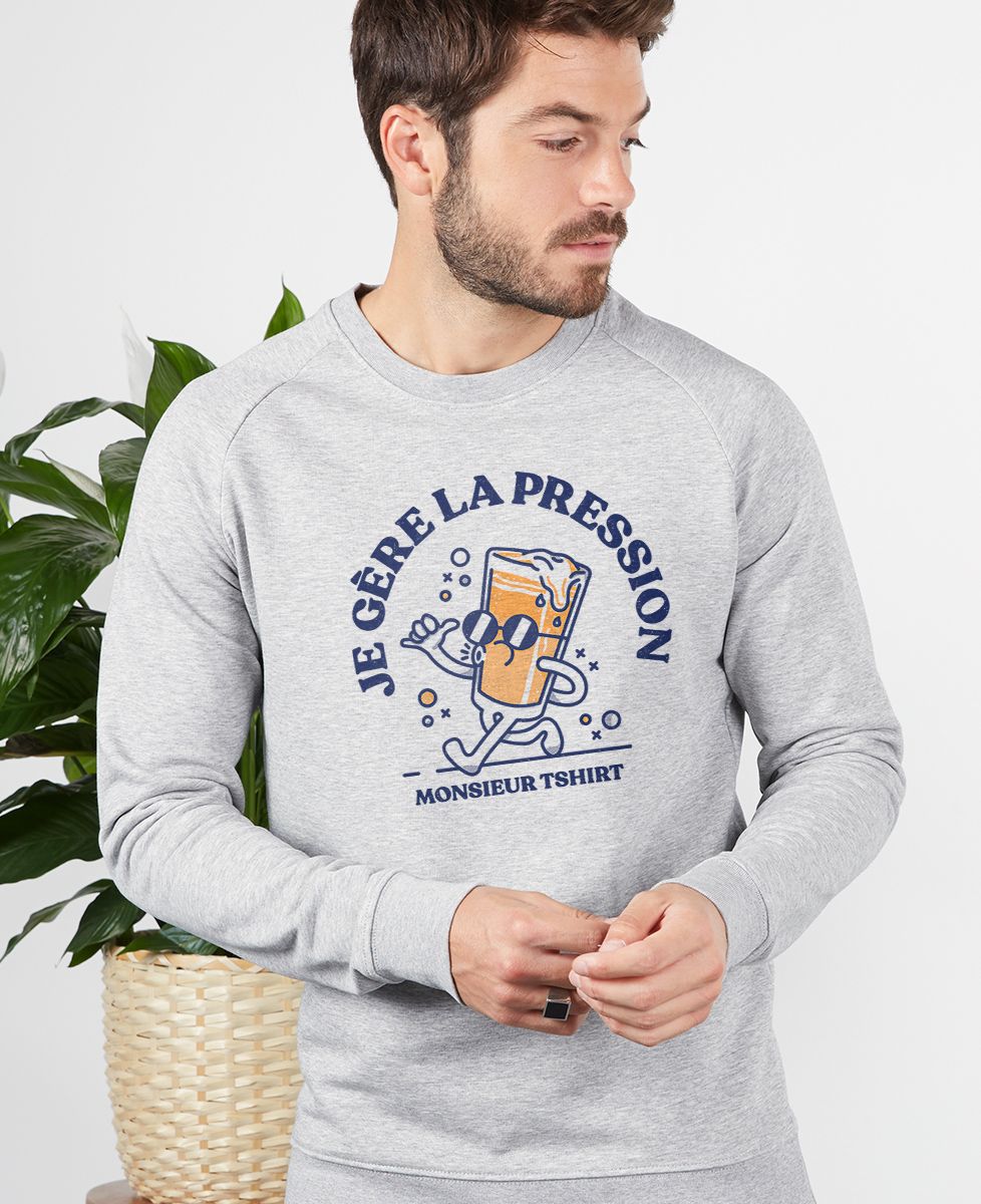 Sweatshirt homme Je gère la pression - Apéro