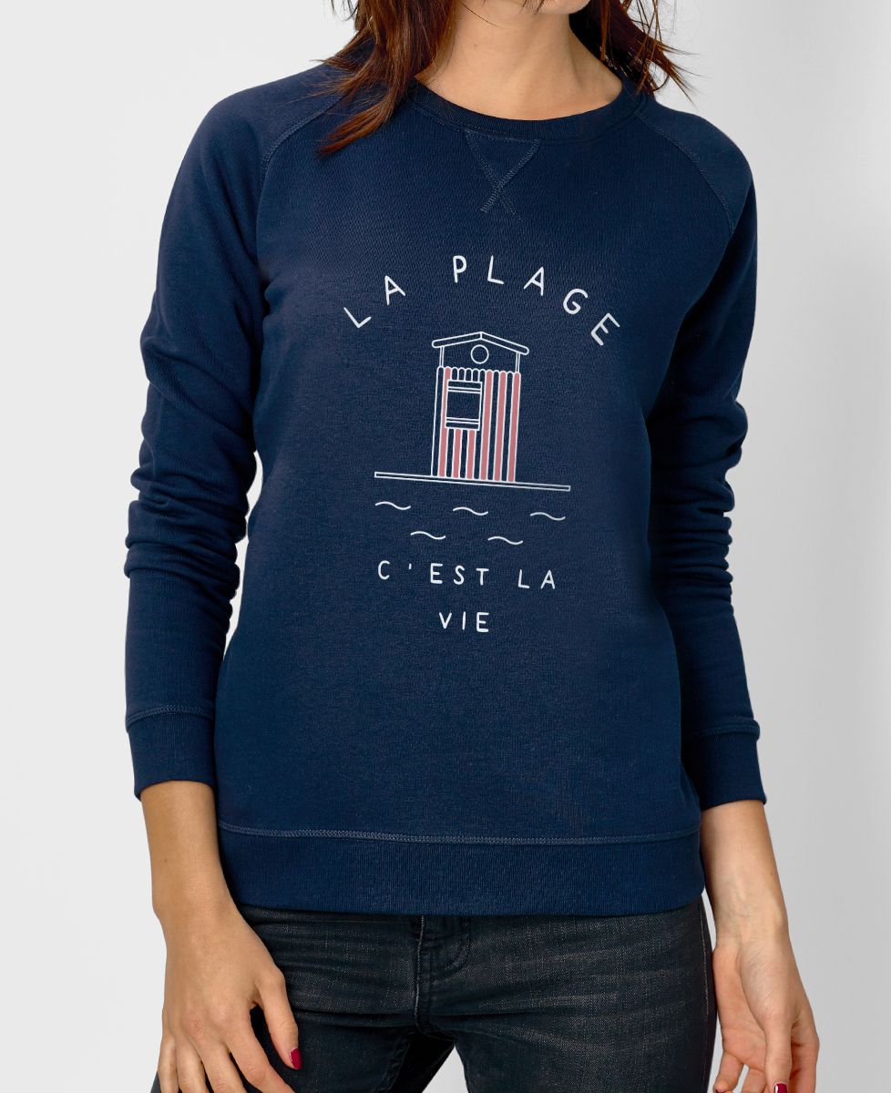 Sweatshirt femme La plage c'est la vie
