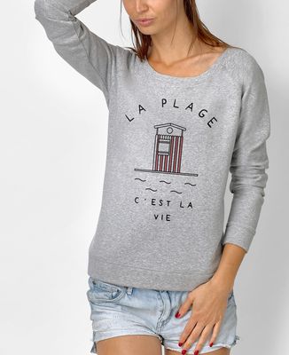 Sweatshirt femme La plage c'est la vie