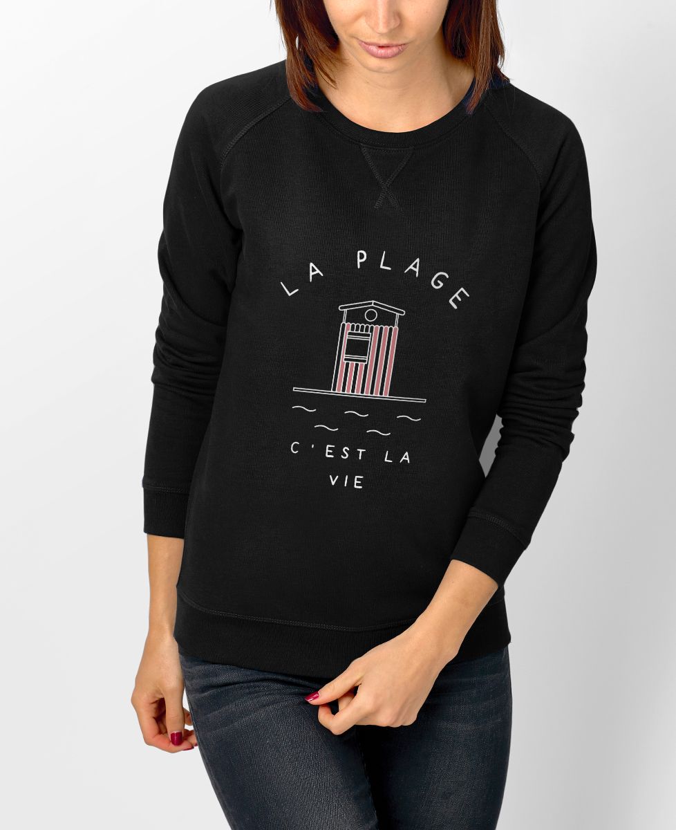 Sweatshirt femme La plage c'est la vie