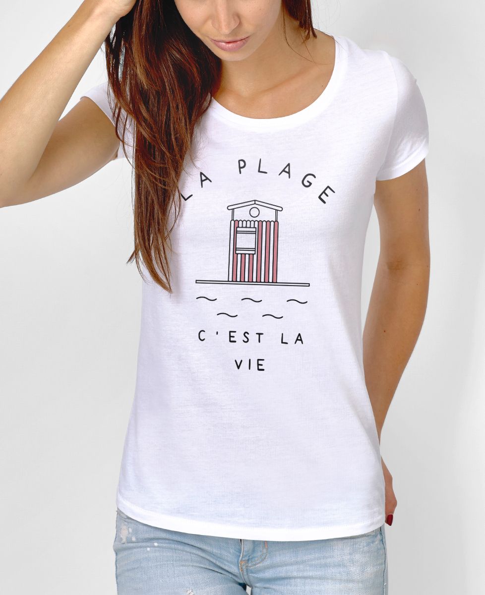 T-shirt femme La plage c'est la vie