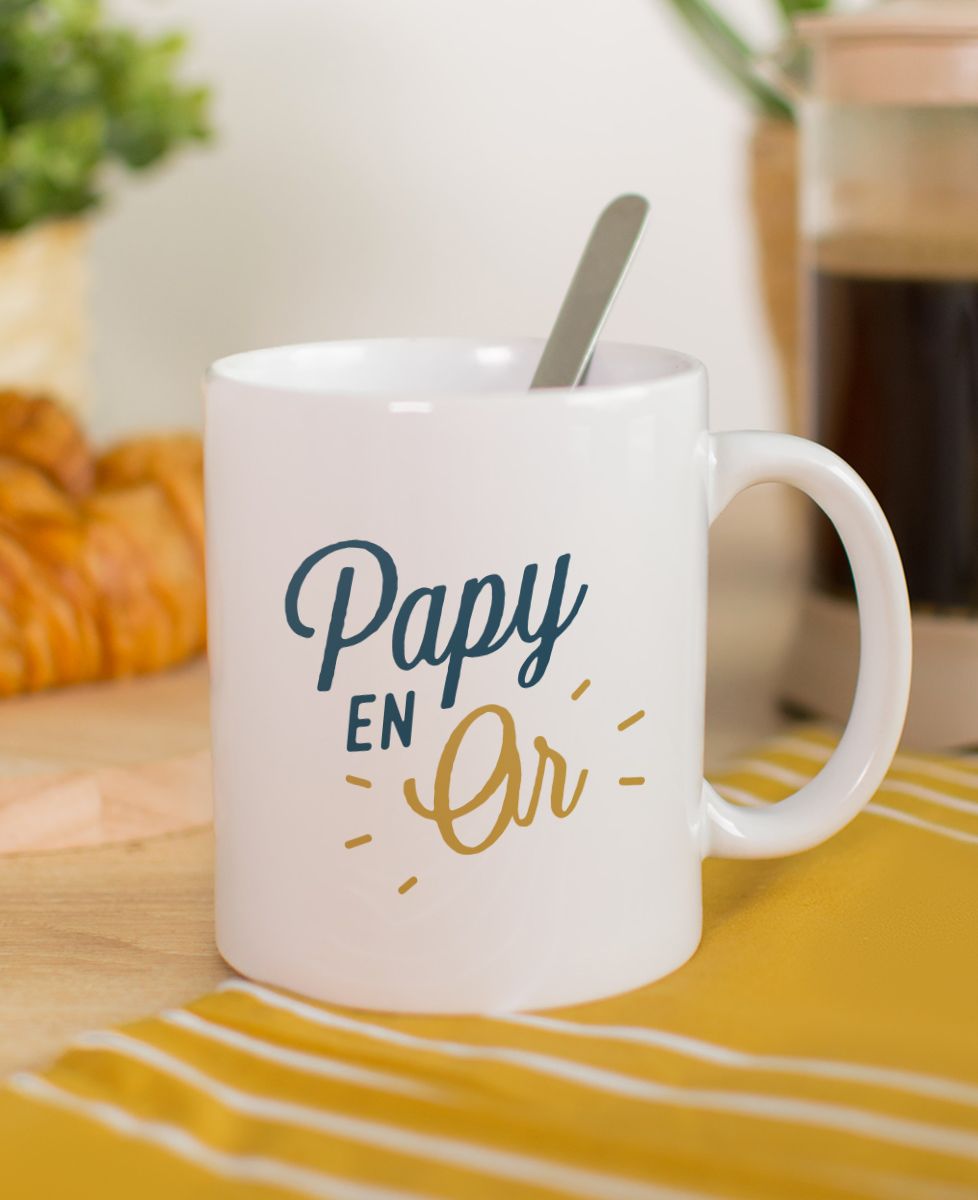 Mug Papy en or - Cadeaux Papy