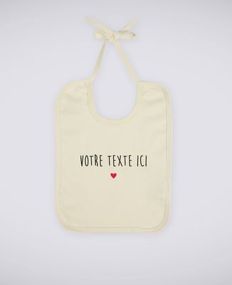 Bavoir Petit coeur brodé personnalisé