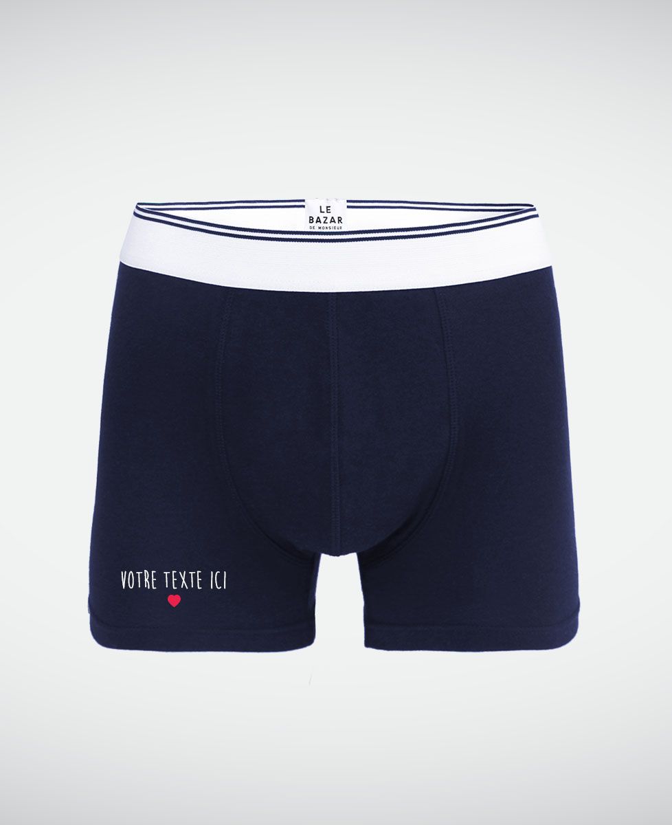 Boxer Petit coeur brodé personnalisé