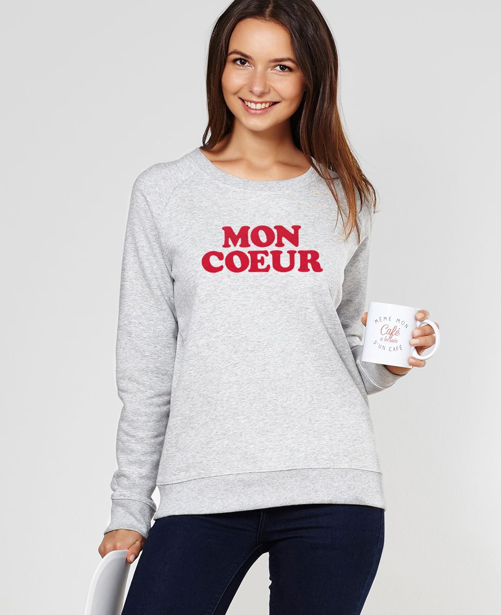 Sweatshirt femme Mon coeur