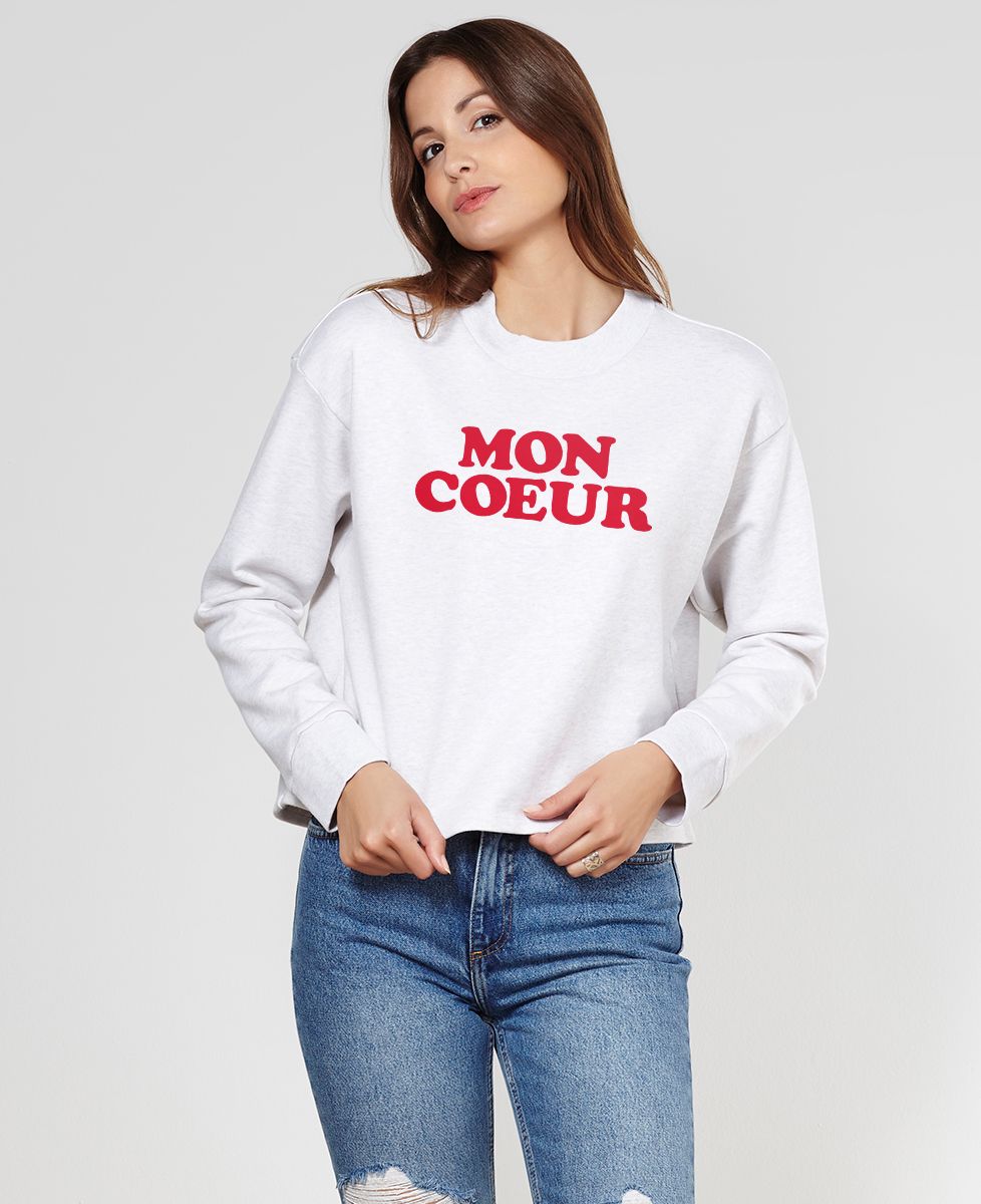 Sweatshirt femme Mon coeur
