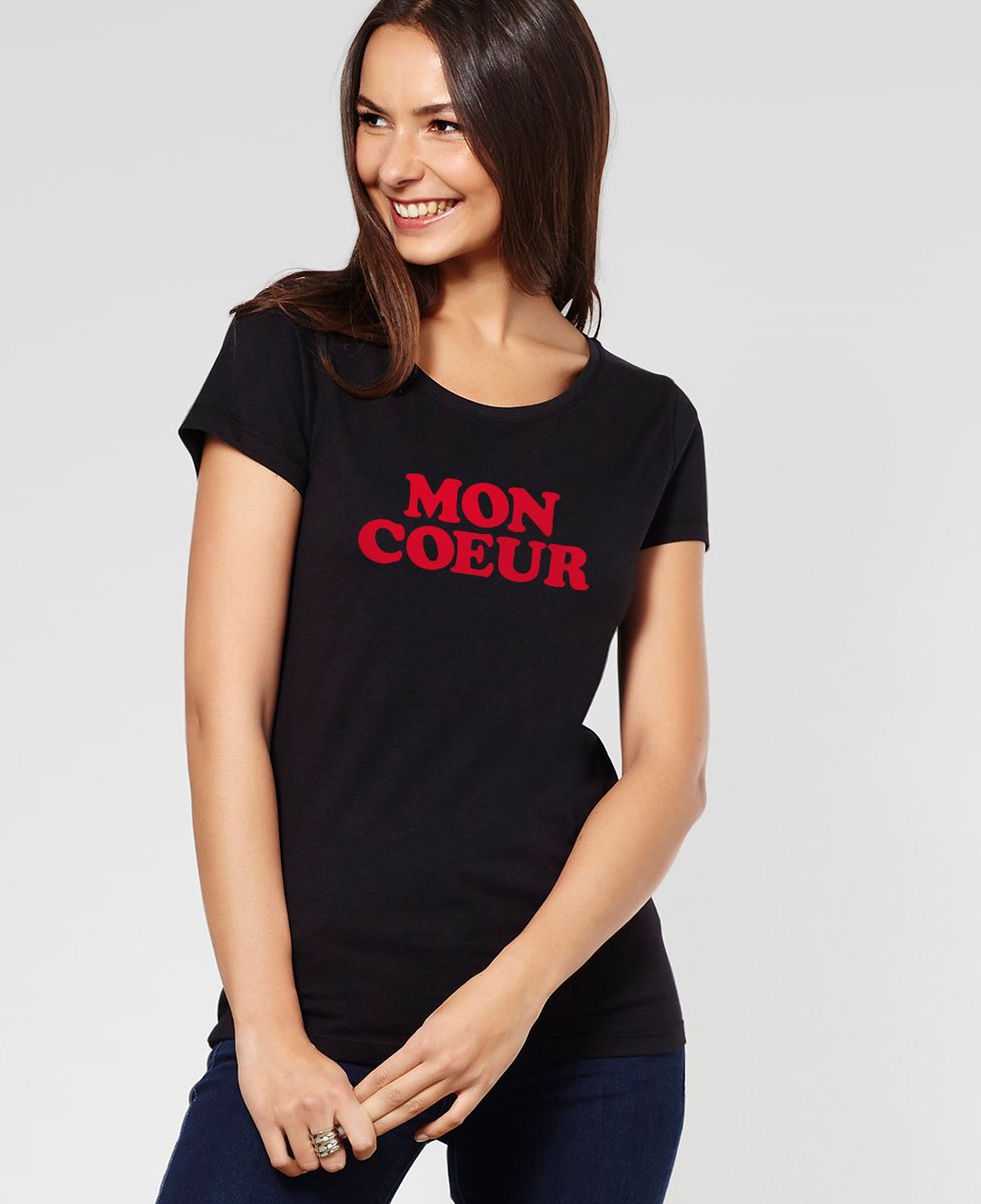 T-shirt femme Mon coeur - Cadeaux Couple, Mariage