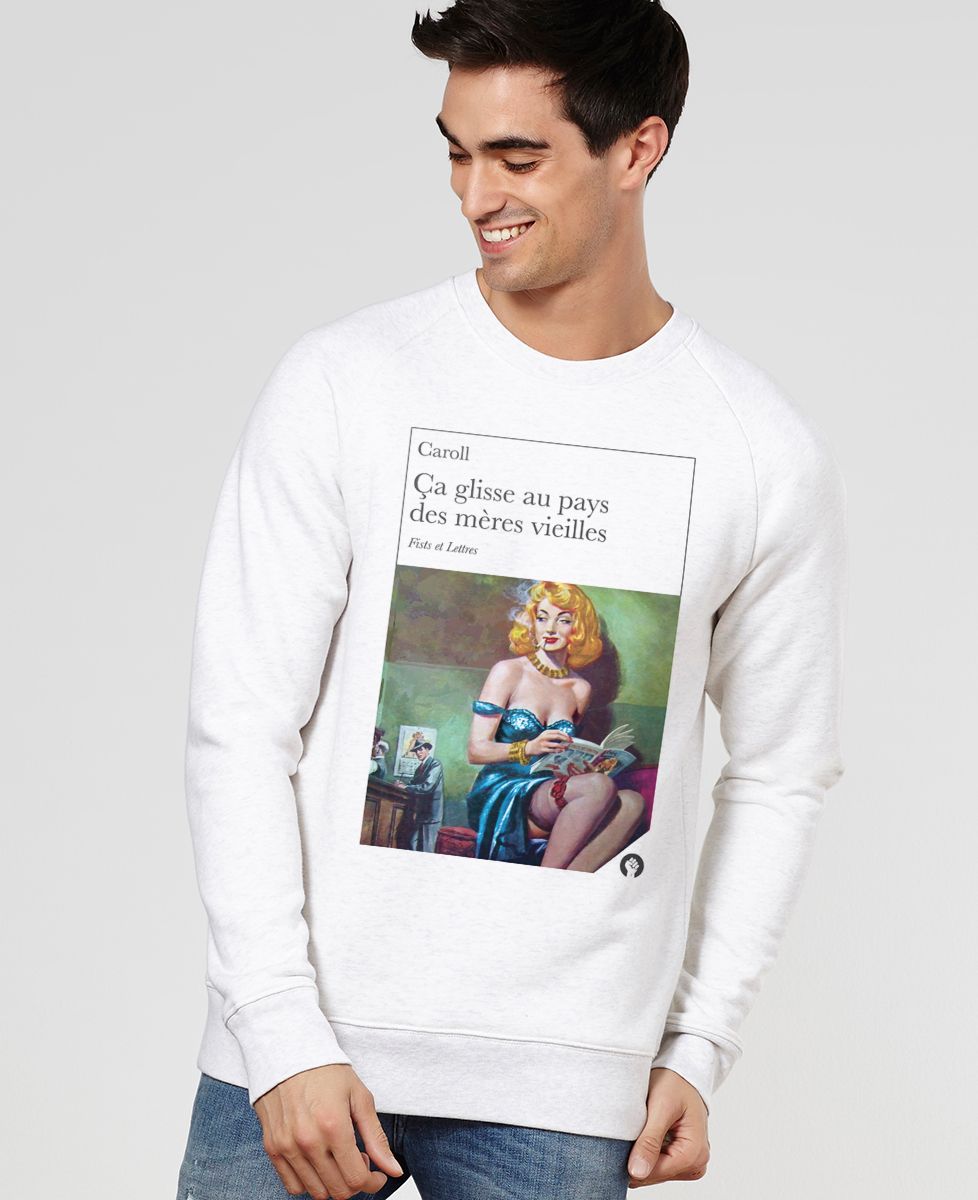 Sweatshirt homme Ça glisse au pays des Merveilles