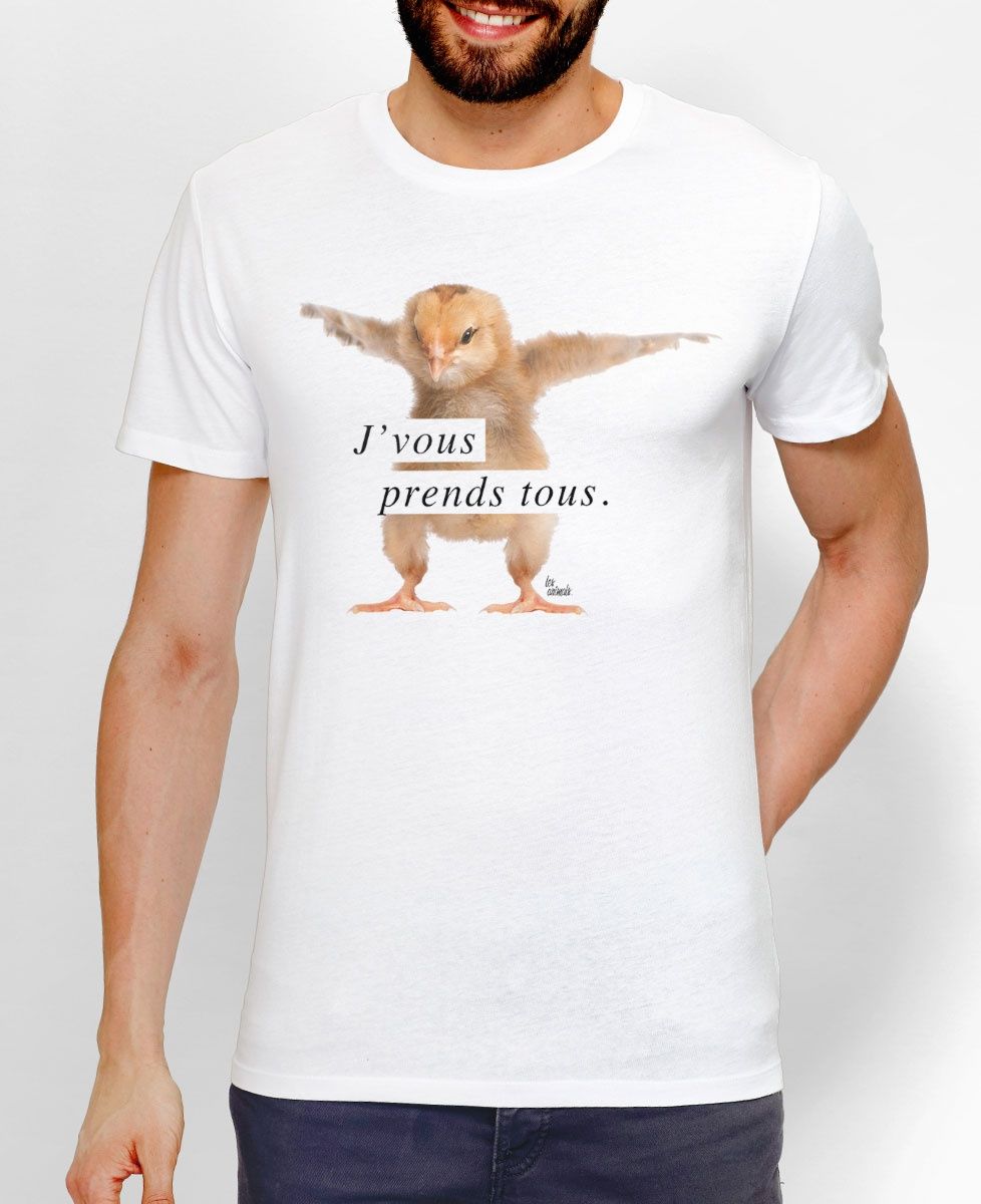 T-Shirt homme J'vous prend tous