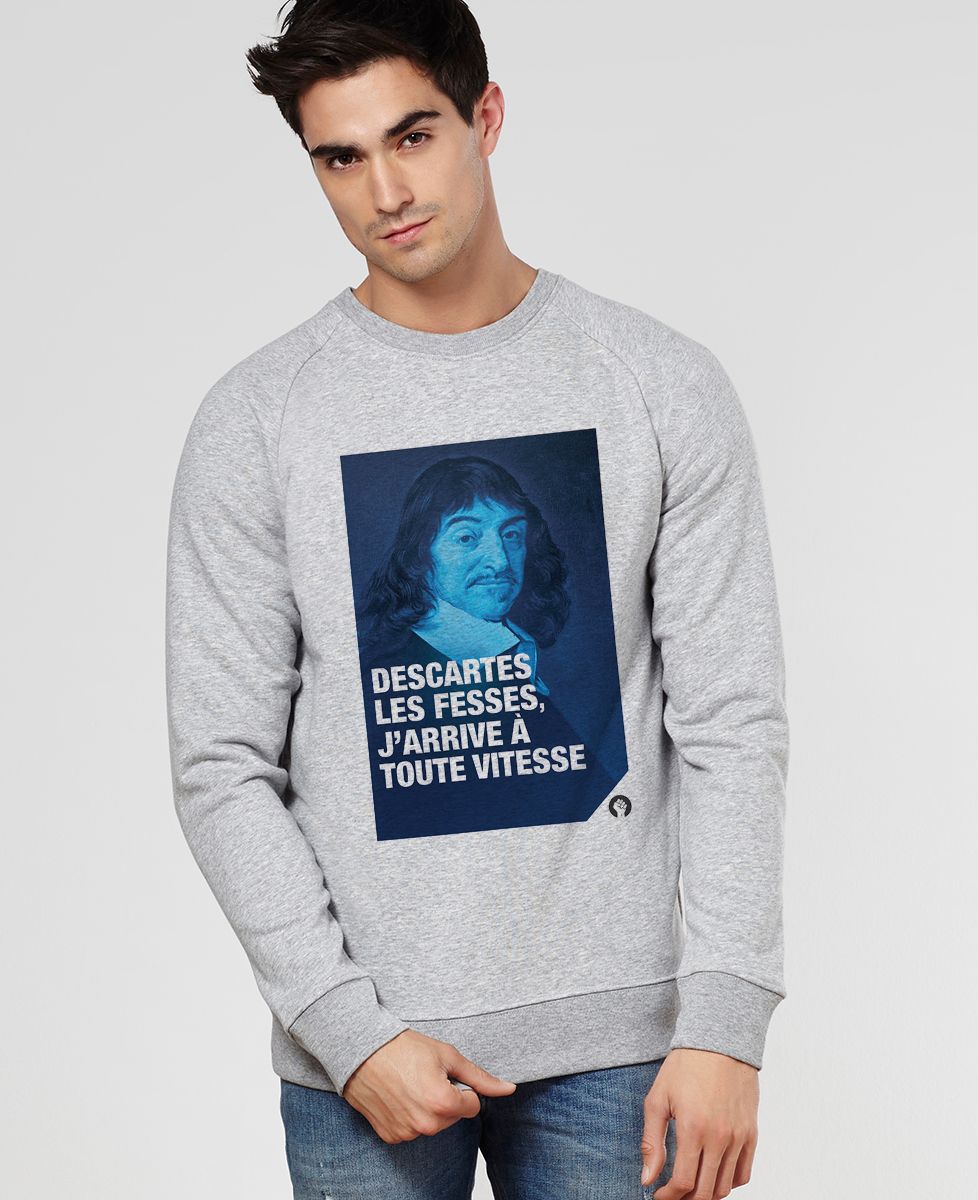 Sweatshirt homme Descartes - Cadeaux Couple