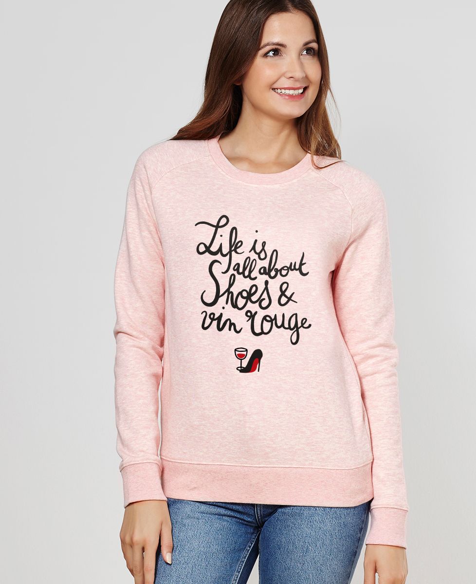 Sweatshirt femme Shoes & Vin rouge