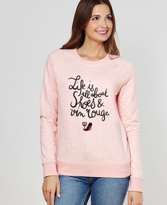 Sweatshirt femme Shoes & Vin rouge