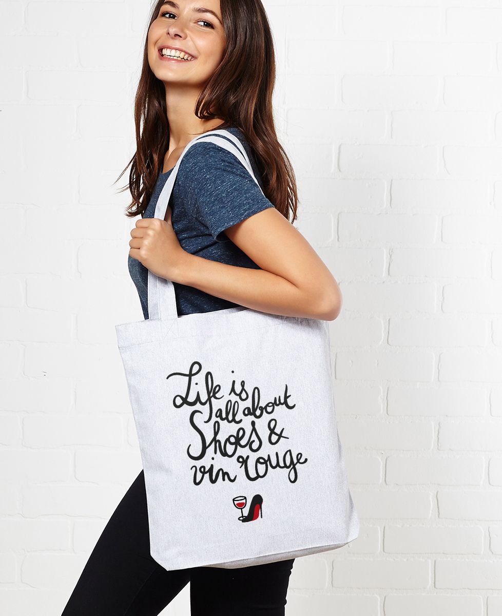 Tote bag Shoes & Vin rouge - Apéro, EVJF