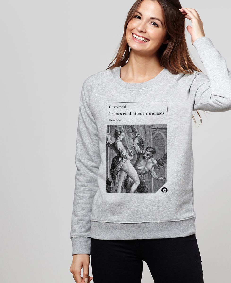 Sweatshirt femme Crimes et chattes immenses - Cadeaux Couple