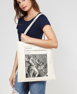Tote bag Crimes et chattes immenses - Cadeaux Couple