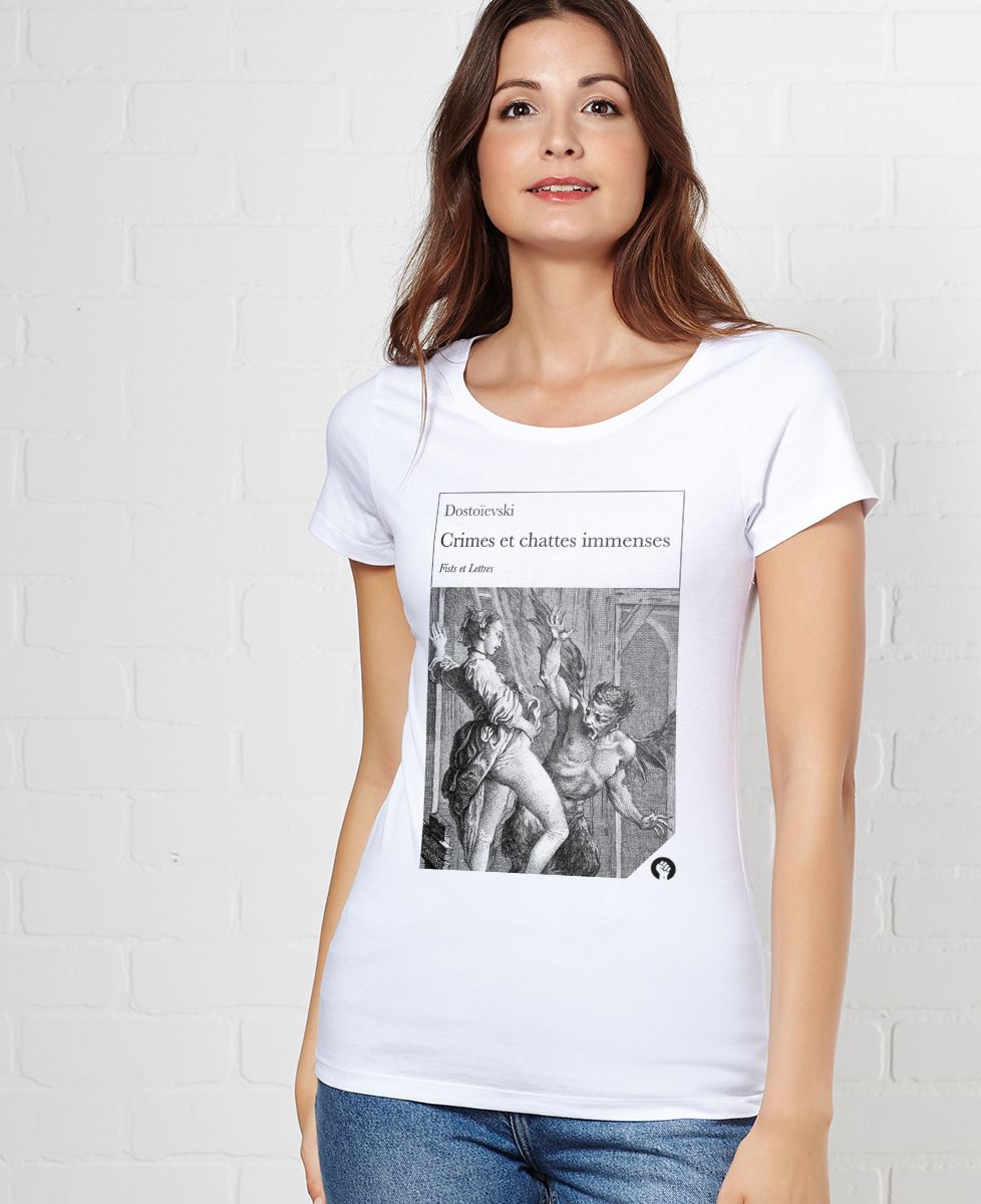 T-shirt femme Crimes et chattes immenses - Cadeaux Couple