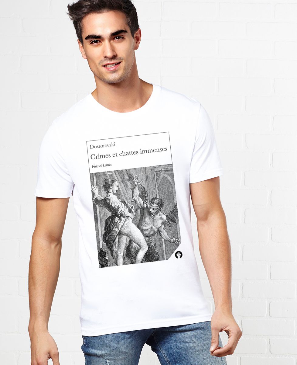 T-shirt homme Crimes et chattes immenses - Cadeaux Couple