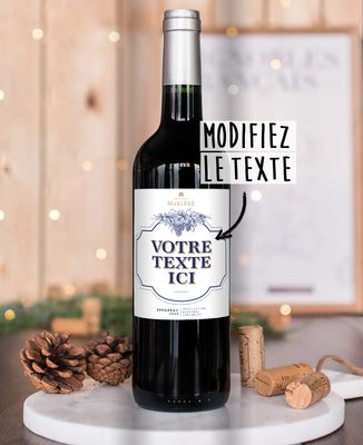Bouteille de vin Texte personnalisé